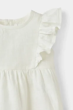 rise little earthling 2-Piece Ruffle Set Antique White Gingham Fashion