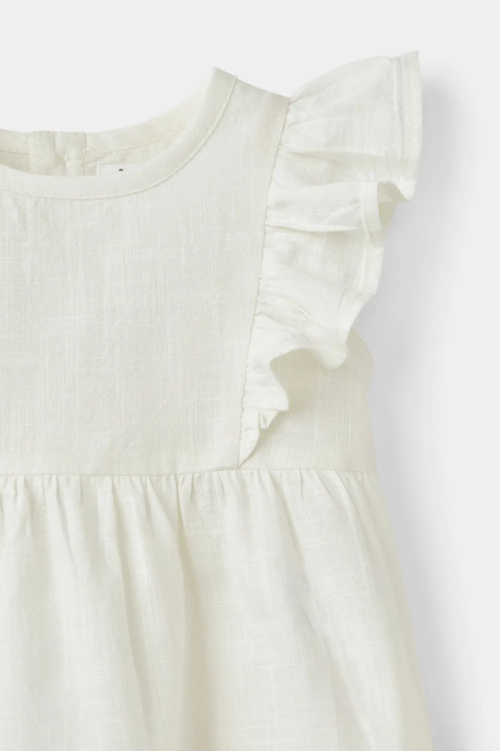 rise little earthling 2-Piece Ruffle Set Antique White Gingham Fashion