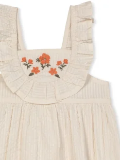 rise little earthling Ruffled Strap Romper Cream Sale