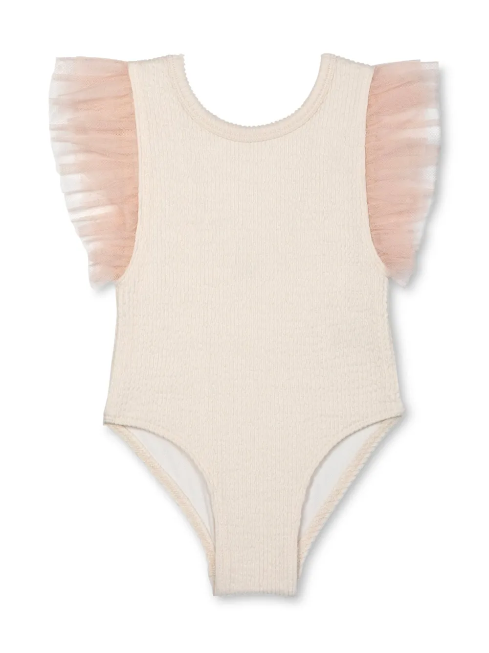 rise little earthling Ruffle Bodysuit Textur Antique White Outlet