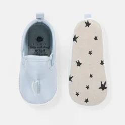 rise little earthling Shark Slide Ons Blue 0-3m Discount