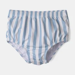 rise little earthling Swim Panty Blue Fog Stripe Hot