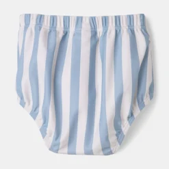 rise little earthling Swim Panty Blue Fog Stripe Hot