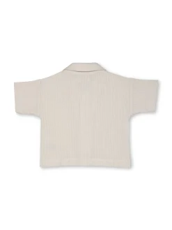 rise little earthling Waffle Collar Shirt Cream Outlet