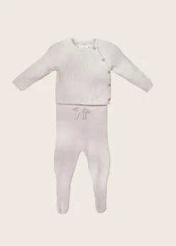 rise little earthling Wrap Front 2-Piece Set Antique White Hot