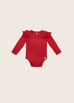 rise little earthling Ruffle Bodysuit White 0-3m Discount