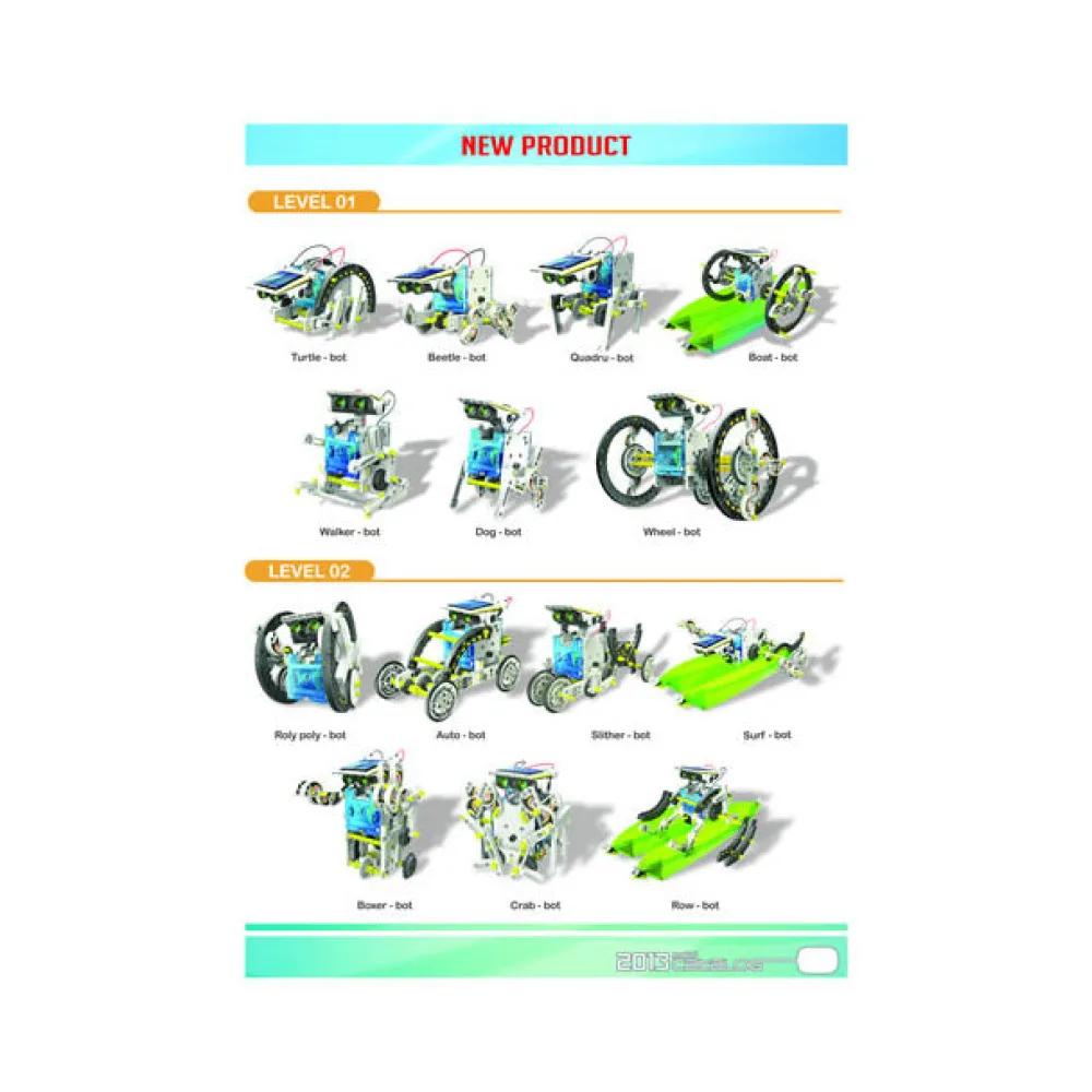 Unicorn Enterprises Corp. Solar Robot Kit 14 in 1 New