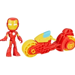 Imports Dragon Inc. Spidey & His Amazing Friends Iron Man & Motorcycle Hot