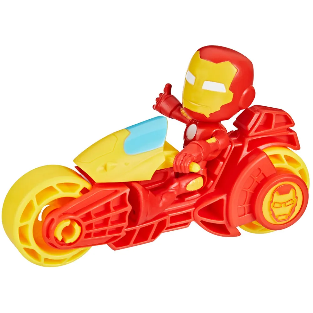 Imports Dragon Inc. Spidey & His Amazing Friends Iron Man & Motorcycle Hot