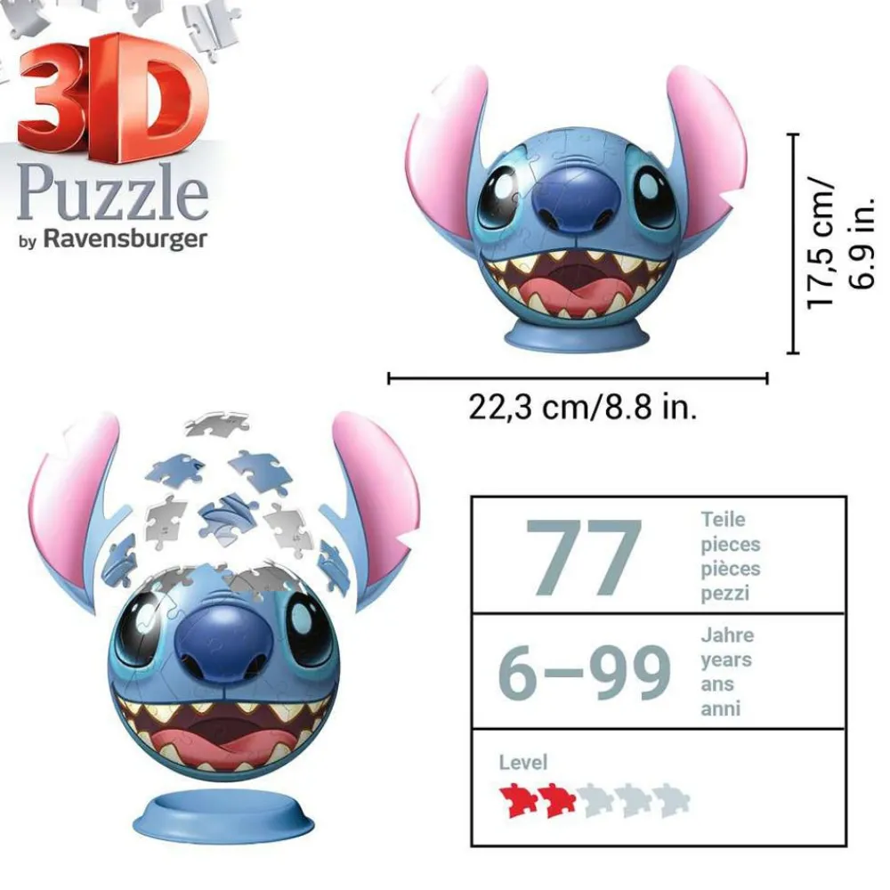 Ravensburger USA, Inc. Stitch 72 pc Head w/Ears 3D Puzzle Best