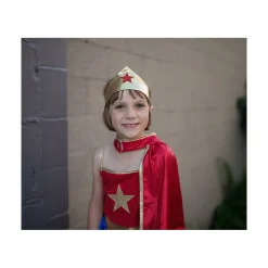 Creative Education Of Can. Superhero Girl Tunic w/ Cape & Headpiece Size 5-6 Best