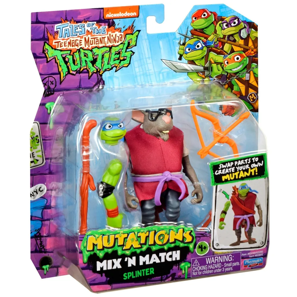 Imports Dragon Inc. Teenage Mutant Ninja Turtle TV Mix N Match Splinter Discount