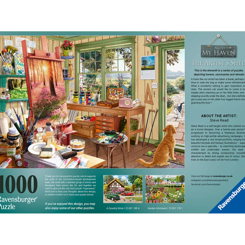 Ravensburger The Artist's Shed 1000 Pc Puzzle Fashion