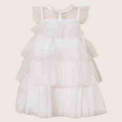 rise little earthling Tiered Dress 9-12m White Outlet