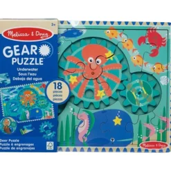 Melissa and Doug Underwater Wooden Gear Puzzle (In Display Tray) Clearance