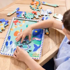 Melissa and Doug Underwater Wooden Gear Puzzle (In Display Tray) Clearance