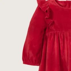 rise little earthling Velvet Dress 0-3m Red Sale
