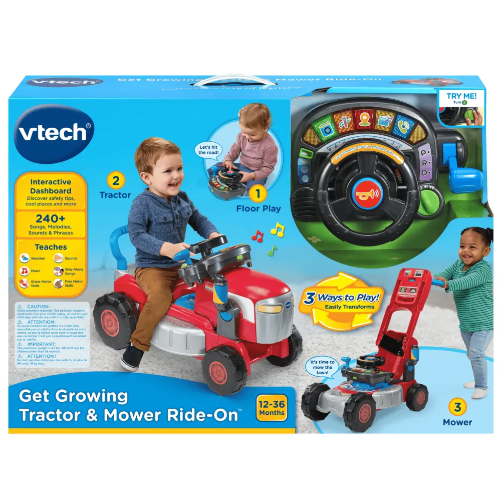 VTech Technologies Canada Ltd. VTech Get Growing Tractor & Mower Ride-On Clearance