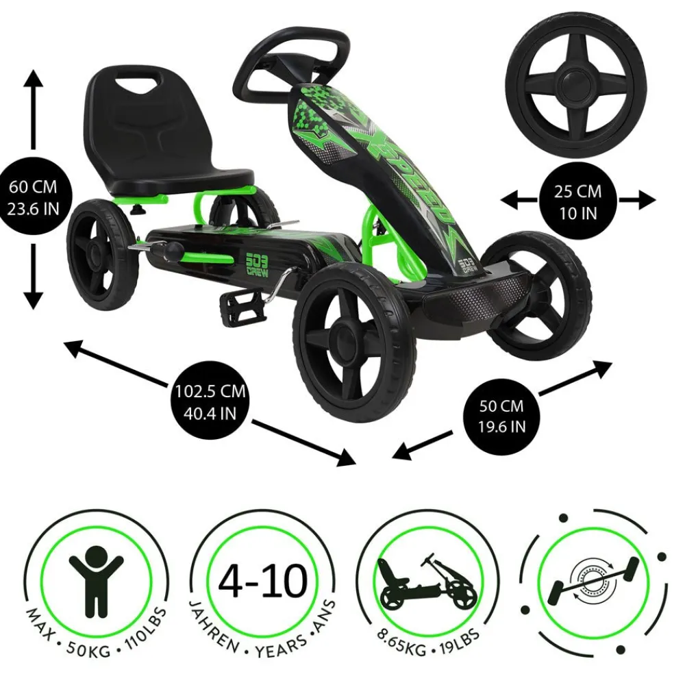 Mastermind Toys X-Speed Pedal Go Kart - Green Best