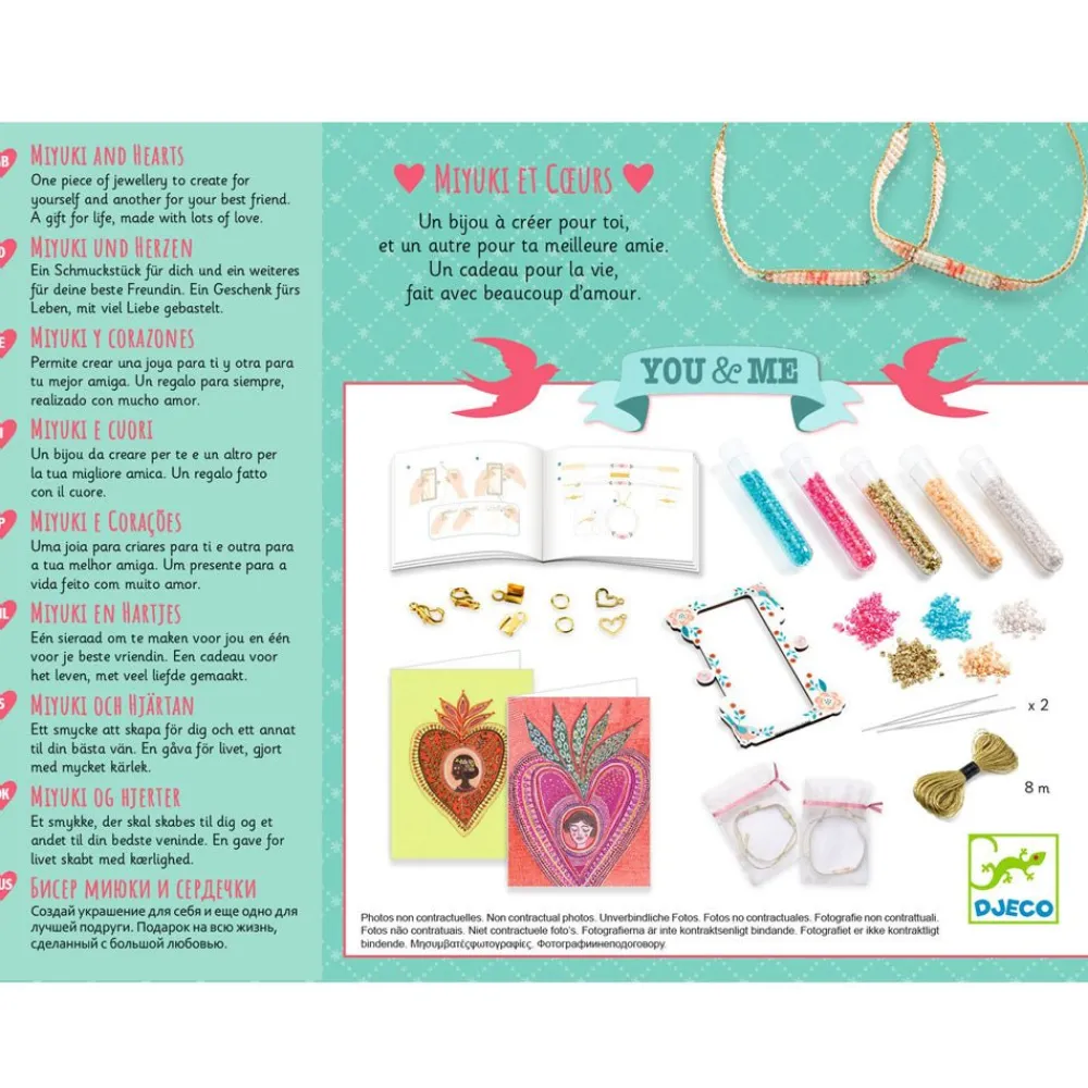 Djeco YOU & ME: Miyuki and Hearts Bracelet Kit Hot