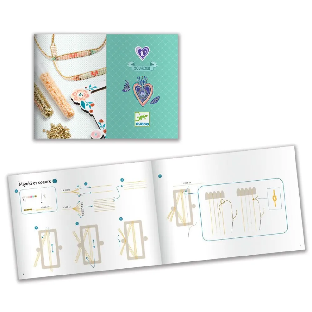Djeco YOU & ME: Miyuki and Hearts Bracelet Kit Hot