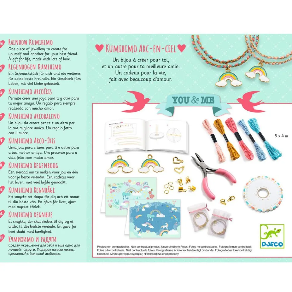 Djeco YOU & ME: Rainbow Kumihimo Bracelet Kit Outlet